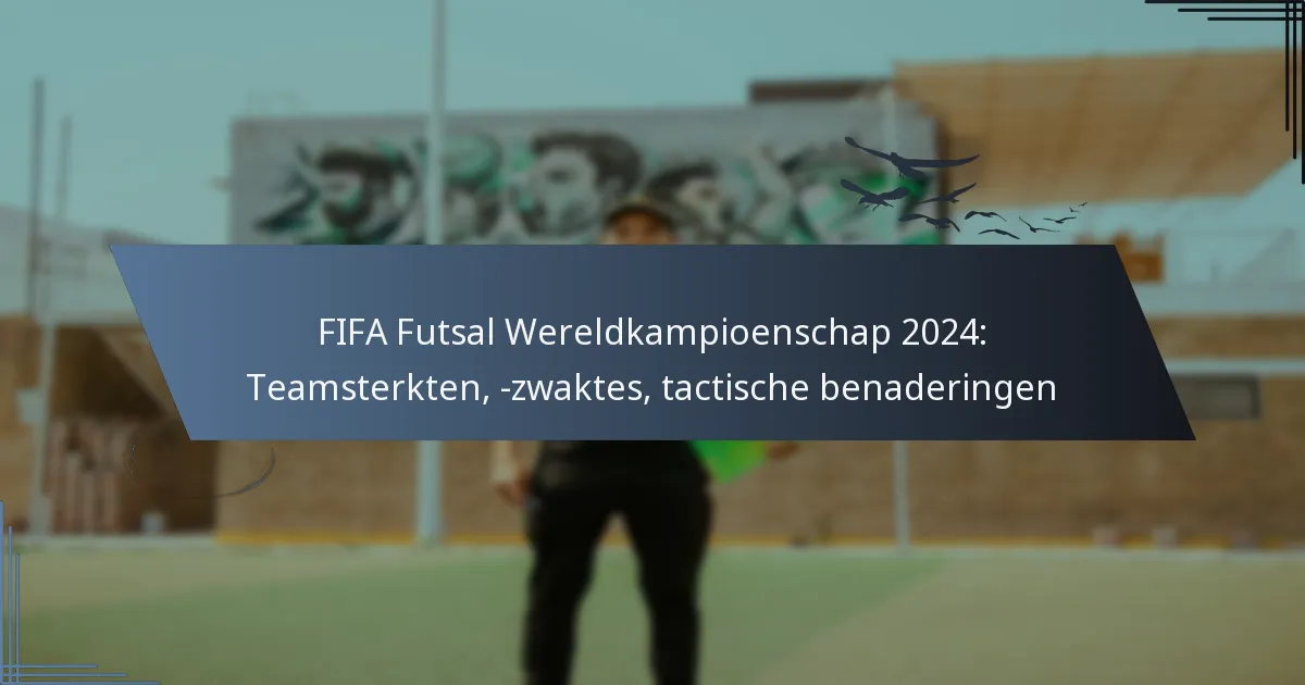 FIFA Futsal Wereldkampioenschap 2024: Teamsterkten, -zwaktes, tactische benaderingen
