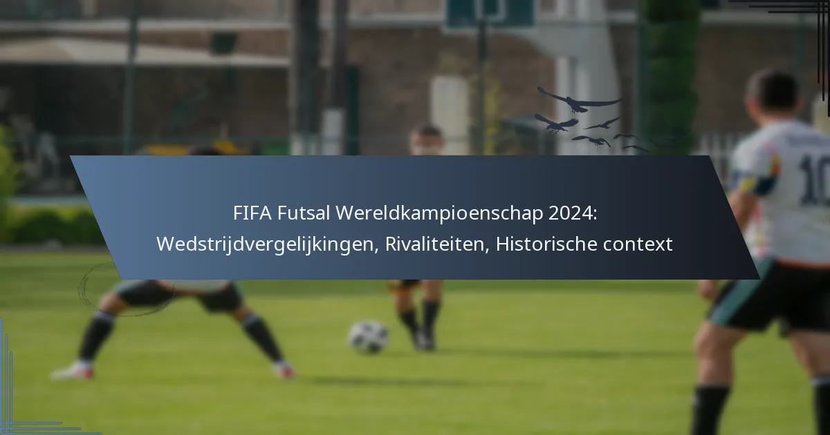 FIFA Futsal Wereldkampioenschap 2024: Wedstrijdvergelijkingen, Rivaliteiten, Historische context