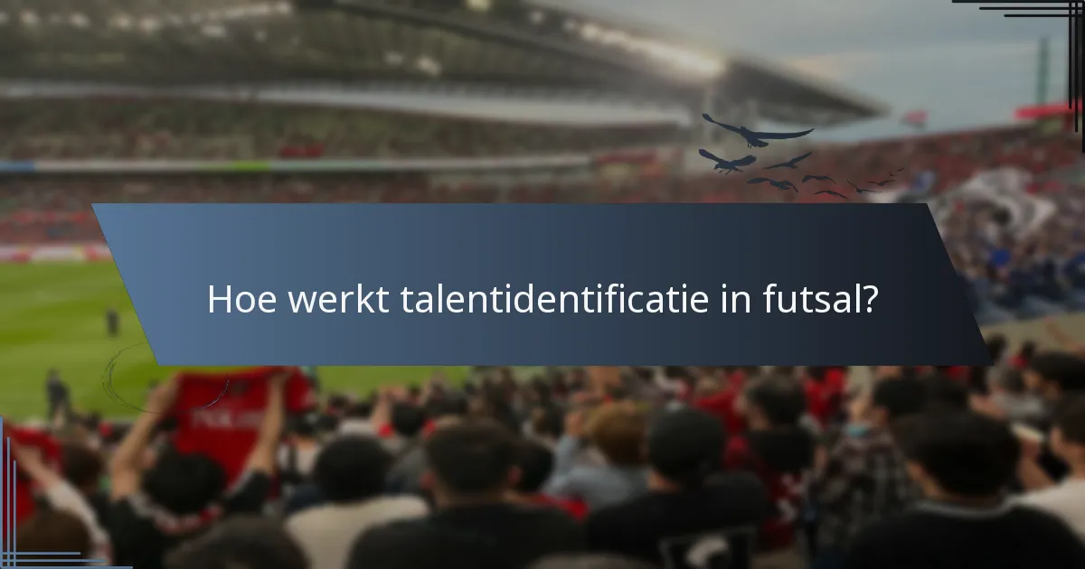 Hoe werkt talentidentificatie in futsal?
