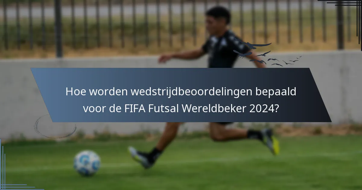Hoe worden wedstrijdbeoordelingen bepaald voor de FIFA Futsal Wereldbeker 2024?